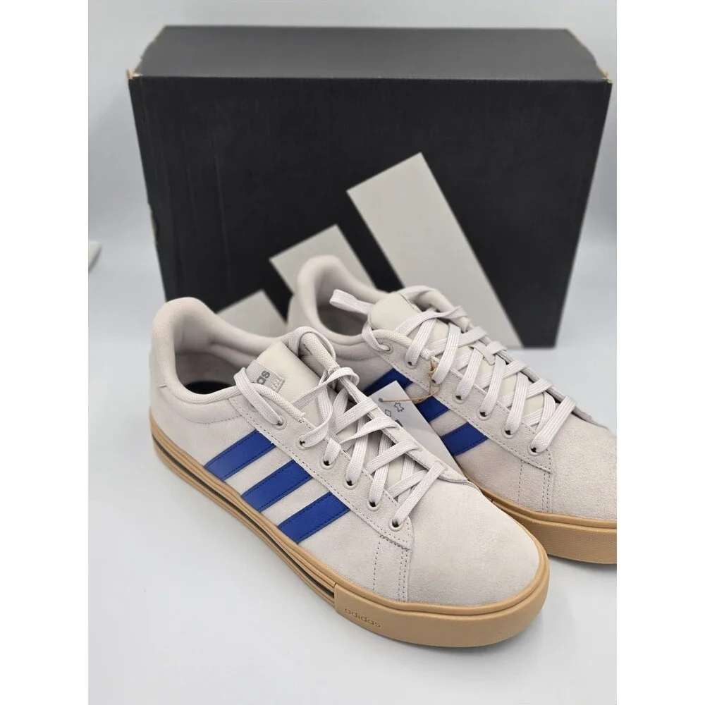 Adidas Daily 4.0 White Blue Gum Suede Men's 10.5 Women's 11.5 NEW Box